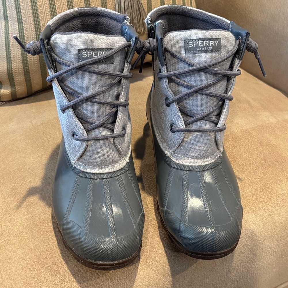 Sperry Charcoal and Gray Duck Boots